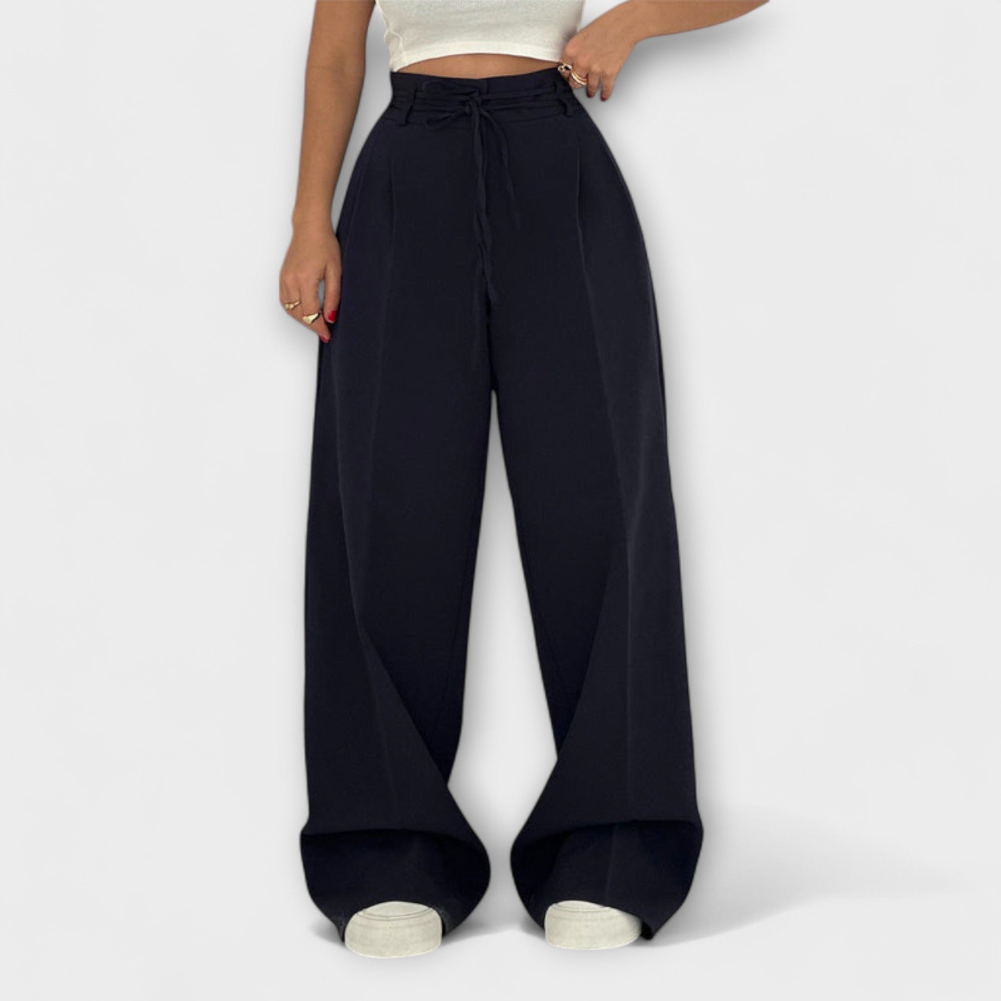 Jill - Lace-Up Casual Pants