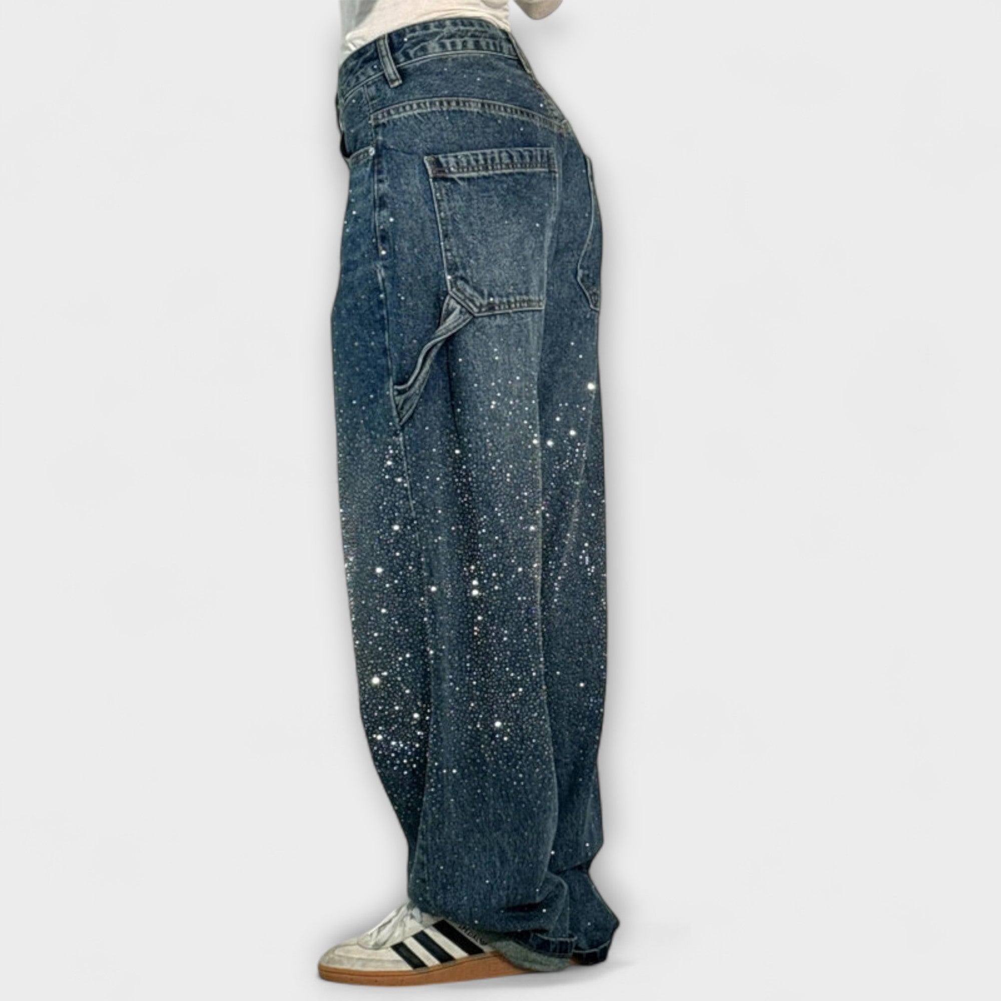 Fable - Shine Denim Jeans in Balloon Carpenter Style