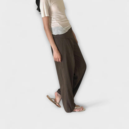 Julia - Foldable Striped Pants